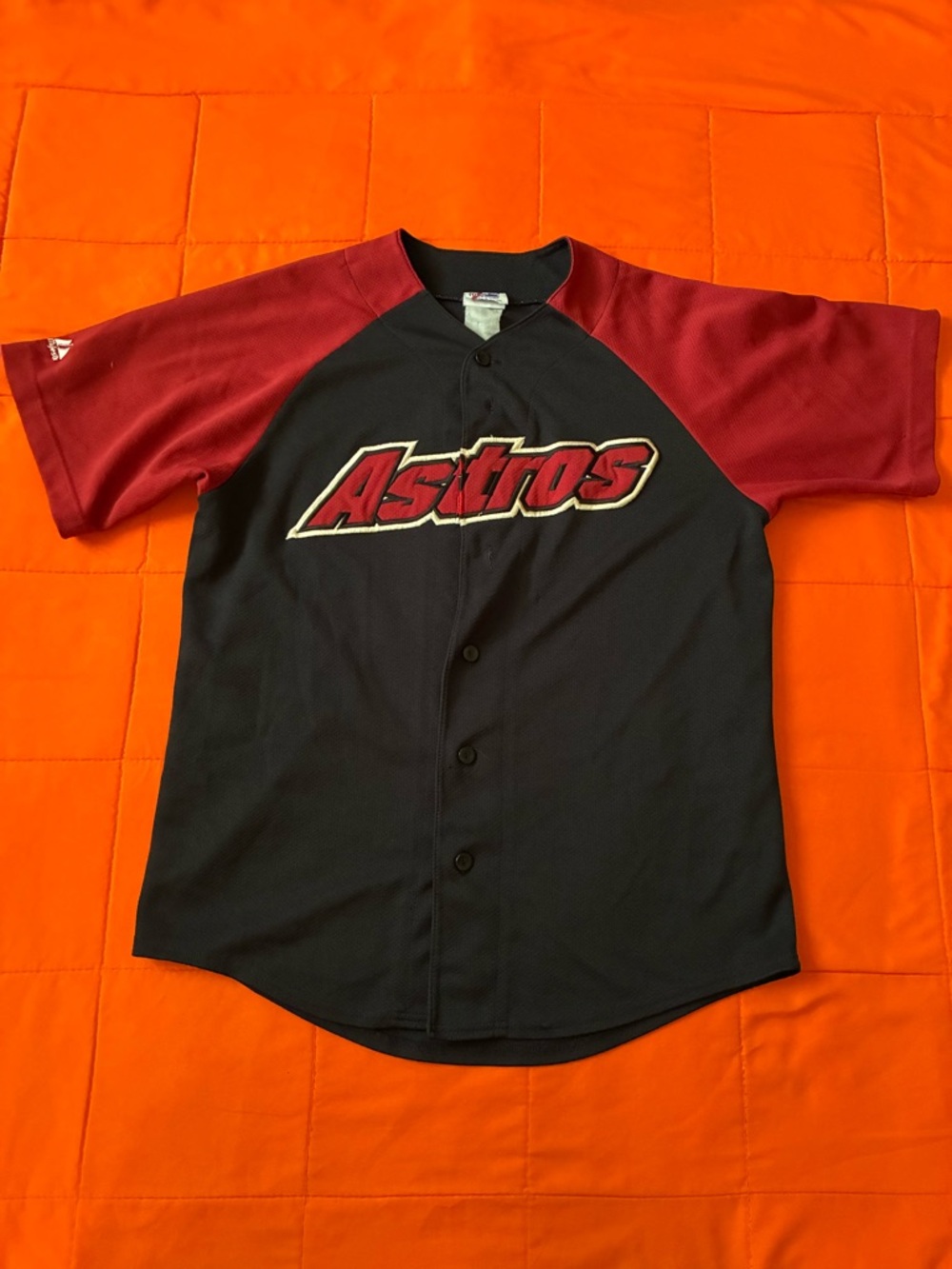 Vintage Houston Astros Jersey Men Medium Black Majestic Jersey Rare